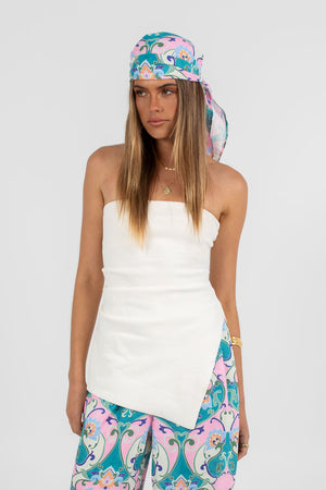 Xyra Scarf Top - Charm Print