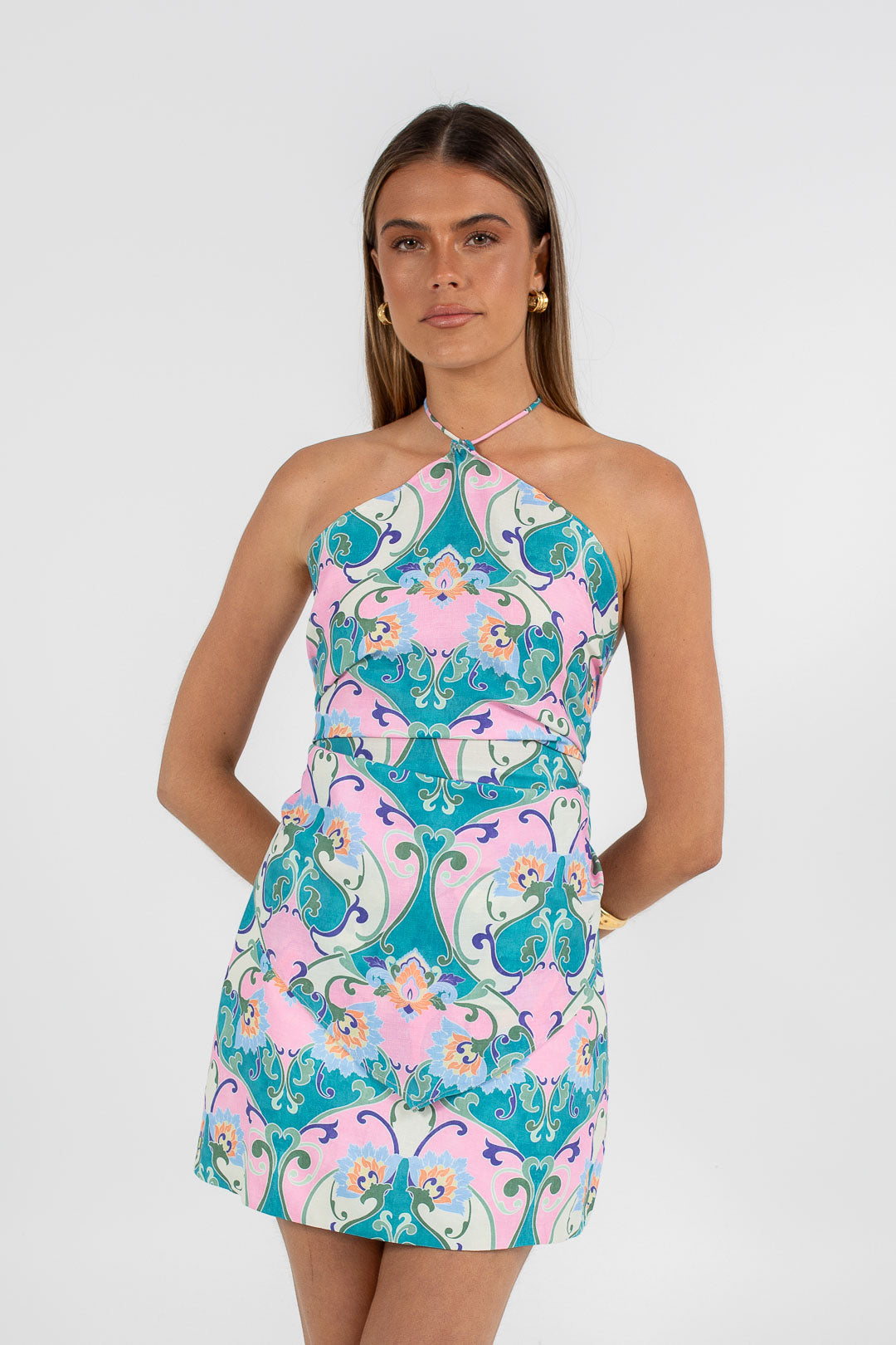 Xyra Scarf Top Charm Print
