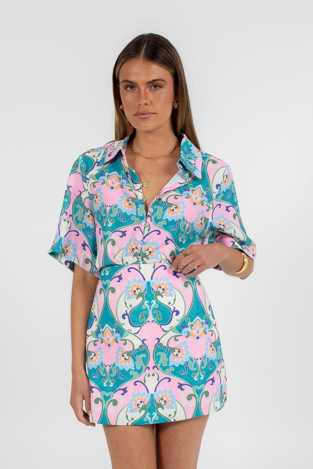 Rhodes Skirt Charm Print