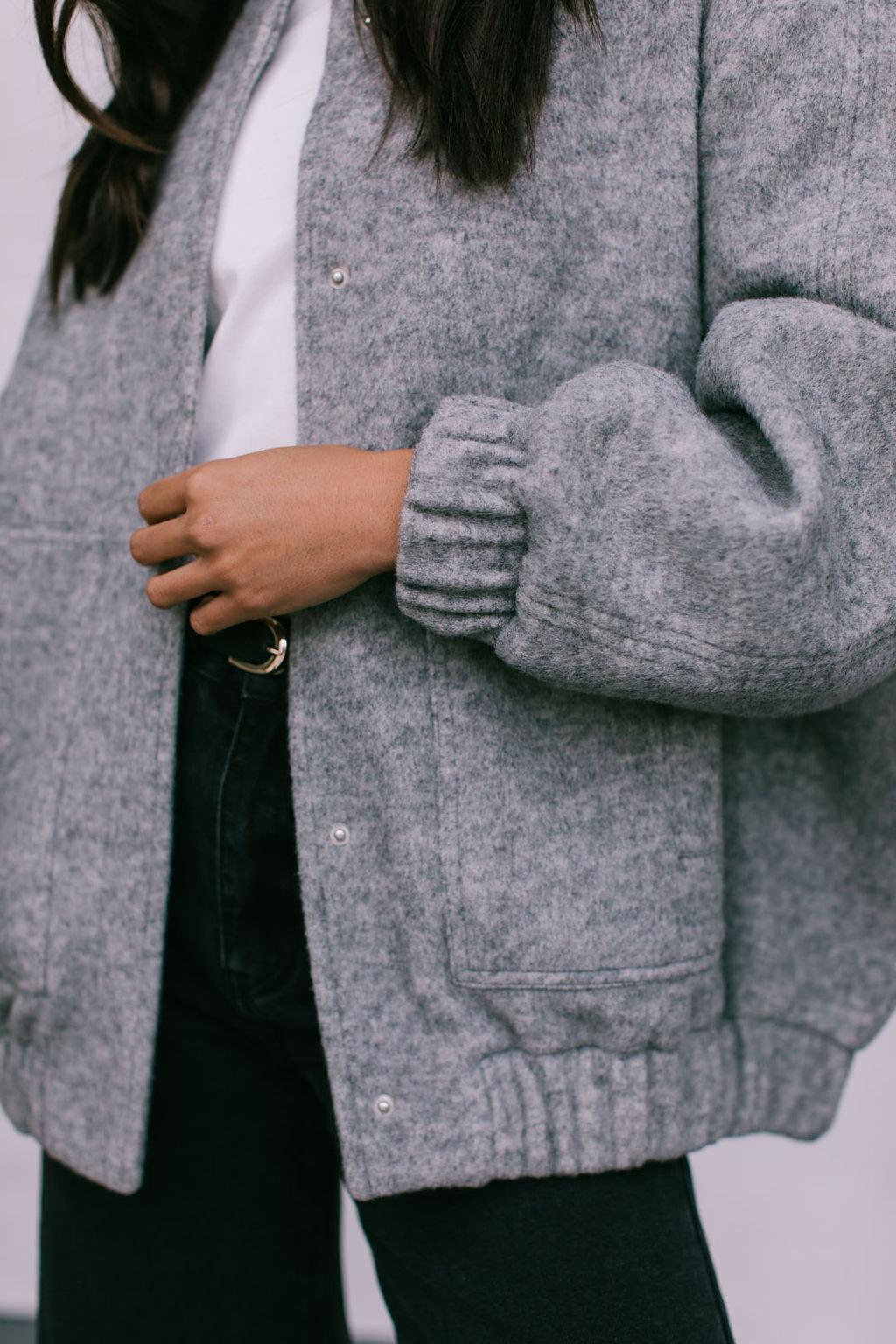 Tully Bomber Jacket Grey