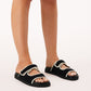 Abbot Knit Slides - Black/Cream