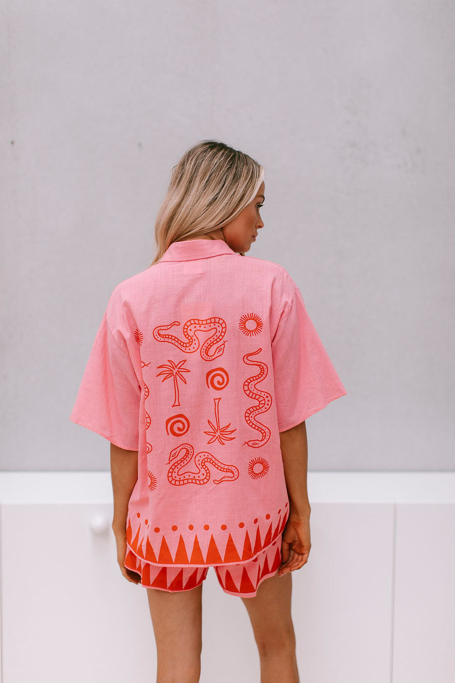 Ozara Set - Pink/Red Print