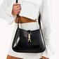 Alix Shoulder Bag - Black Crinkle Patent