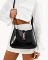 Alix Shoulder Bag - Black Crinkle Patent