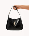 Alix Shoulder Bag - Black Crinkle Patent