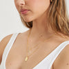 Libra Zodiac Tag Necklace - Gold