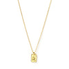 Leo Zodiac Tag Necklace - Gold