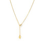 Libra Zodiac Tag Necklace - Gold