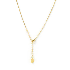 Libra Zodiac Tag Necklace - Gold