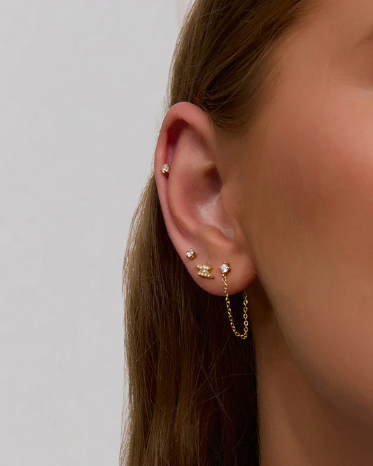 Mia Chain Earrings - Gold