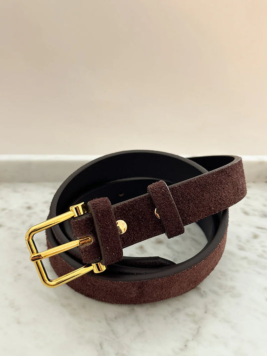 Harley Belt - Brown Suede