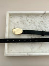 Kayla Pebble Stud Belt - Black / Gold