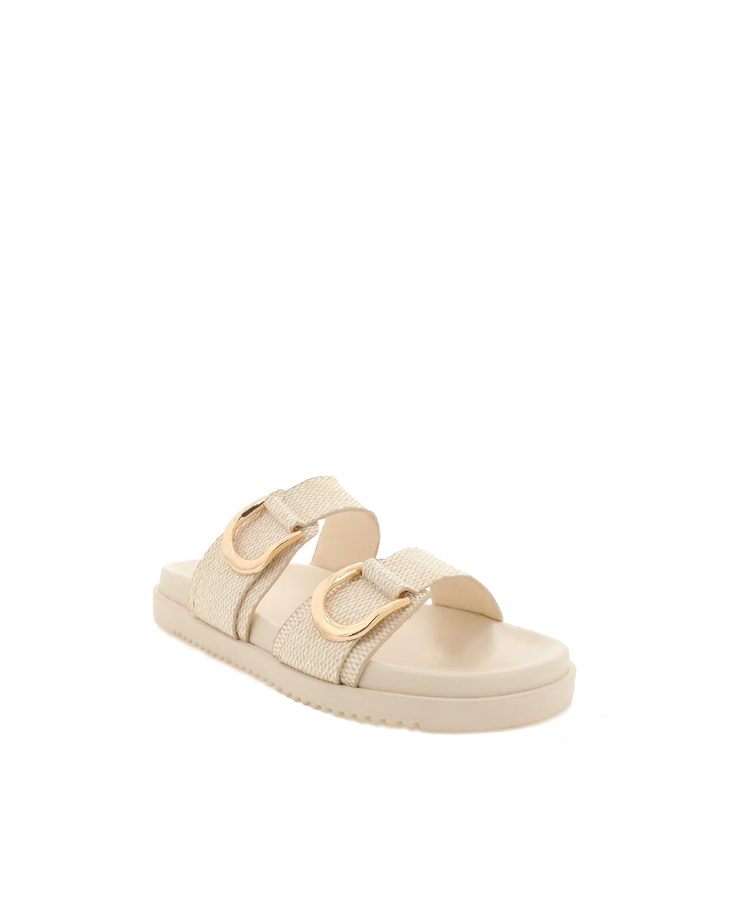 Areli Slides Cream Raffia