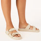 Areli Slide - Cream Raffia