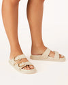 Areli Slides - Cream Raffia