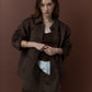 Kenny Suede Hobo Handbag - Brown