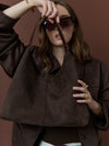 Kenny Suede Hobo Handbag - Brown