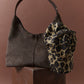 Kenny Suede Hobo Handbag - Brown