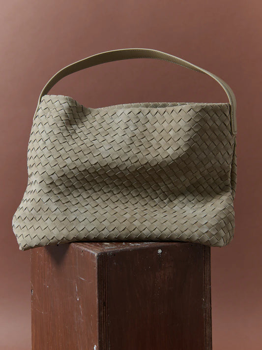 Calla Woven Bag - Olive Green