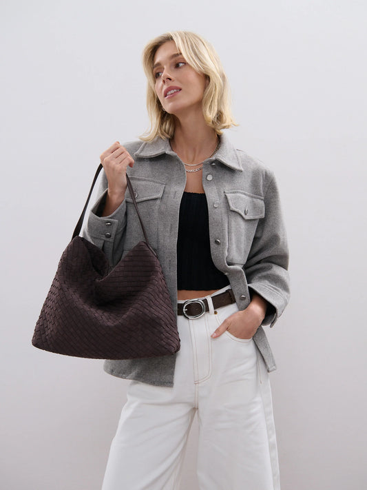 Calla Woven Bag - Brown