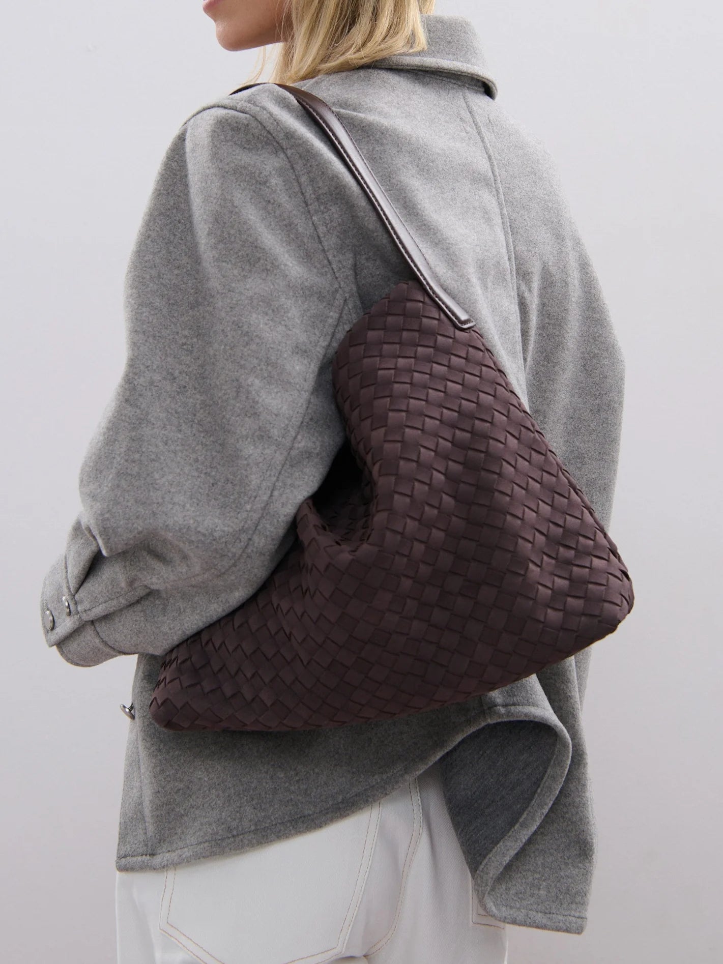 Calla Woven Bag - Brown