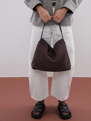 Calla Woven Bag - Brown