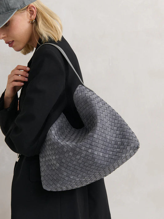 Calla Woven Bag - Slate Grey