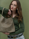 Calla Woven Bag - Olive Green