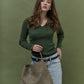 Calla Woven Bag - Olive Green