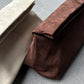 Becca Clutch Bag - Chocolate Brown Suede Look