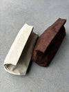 Becca Clutch Bag - Chocolate Brown Suede Look
