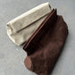 Becca Clutch Bag - Chocolate Brown Suede Look