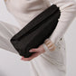 Becca Clutch Bag - Black Suede Look