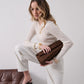 Becca Clutch Bag - Chocolate Brown Suede Look