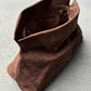 Becca Clutch Bag - Chocolate Brown Suede Look