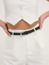 Arlowe Skinny Belt - Black/Silver