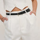 Clioh Skinny Belt - Black/Silver