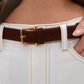 Harley Belt - Brown Suede