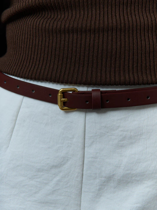 Mara Skinny Belt - Brown