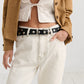Liah Studded Belt - Black/Silver