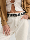 Liah Studded Belt - Black/Silver