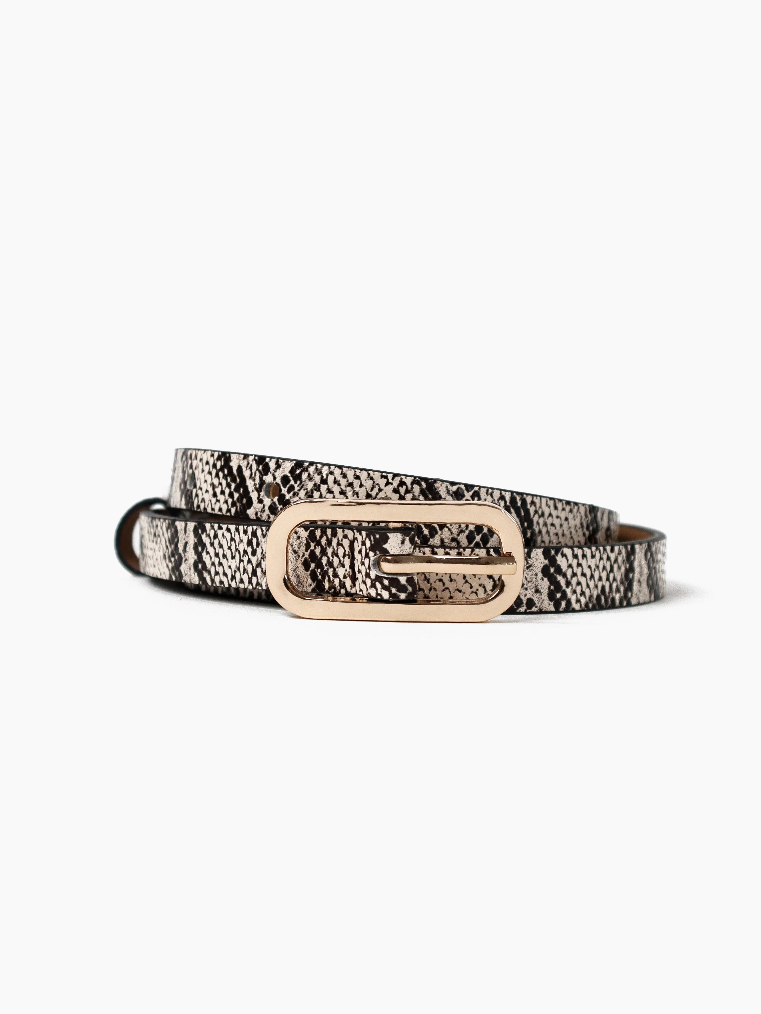 Gigi Snake Skin Belt Snake