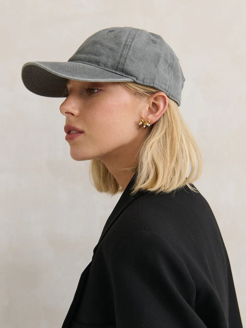 Christina Baseball Cap Washed Charcoal