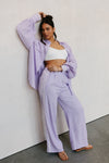 Amazon Pants - Lilac/White