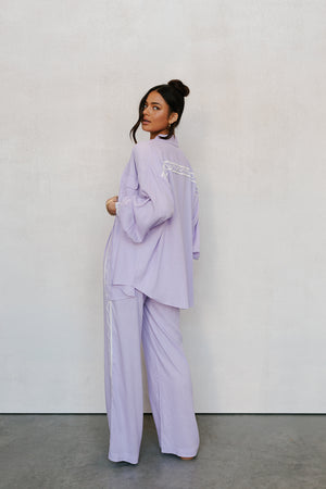 Amazon Pants - Lilac/White