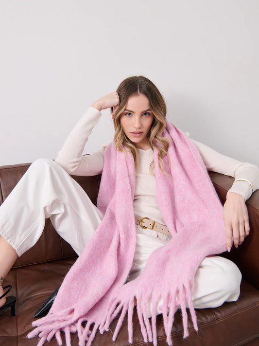 Danica Fluffy Scarf - Pink