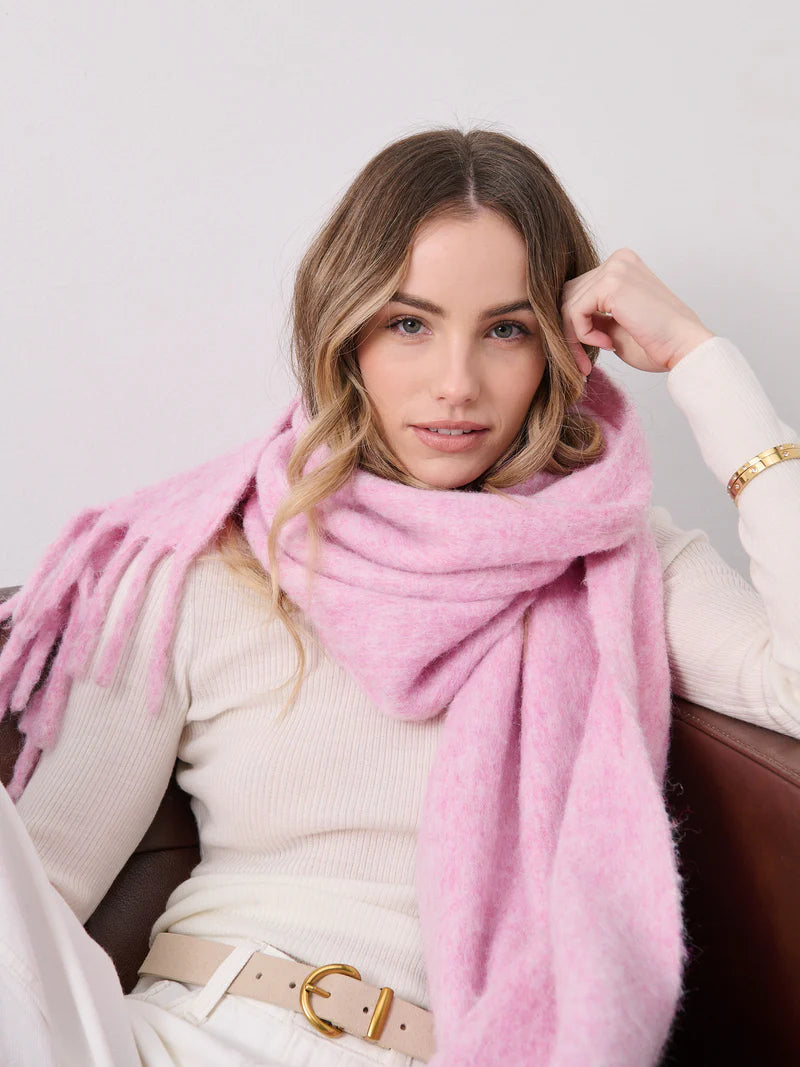 Danica Fluffy Scarf - Pink