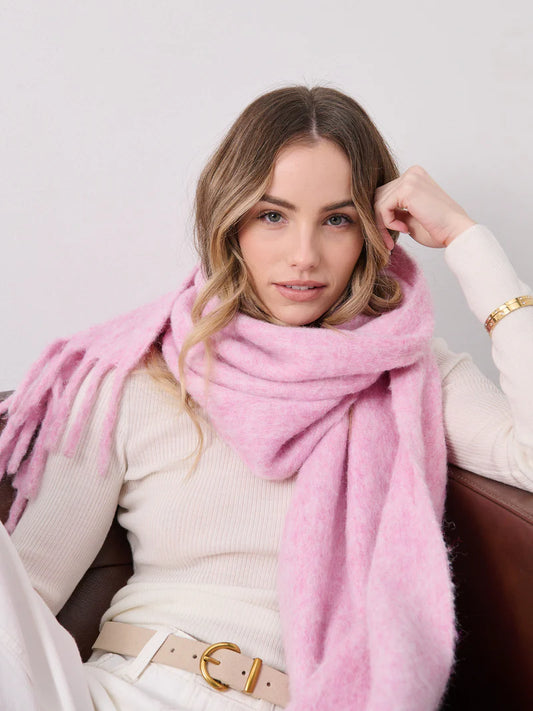 Danica Fluffy Scarf - Pink