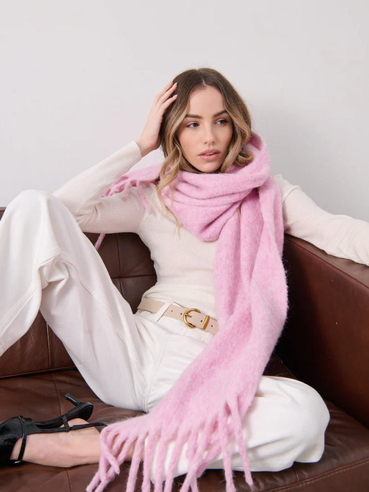 Danica Fluffy Scarf - Pink