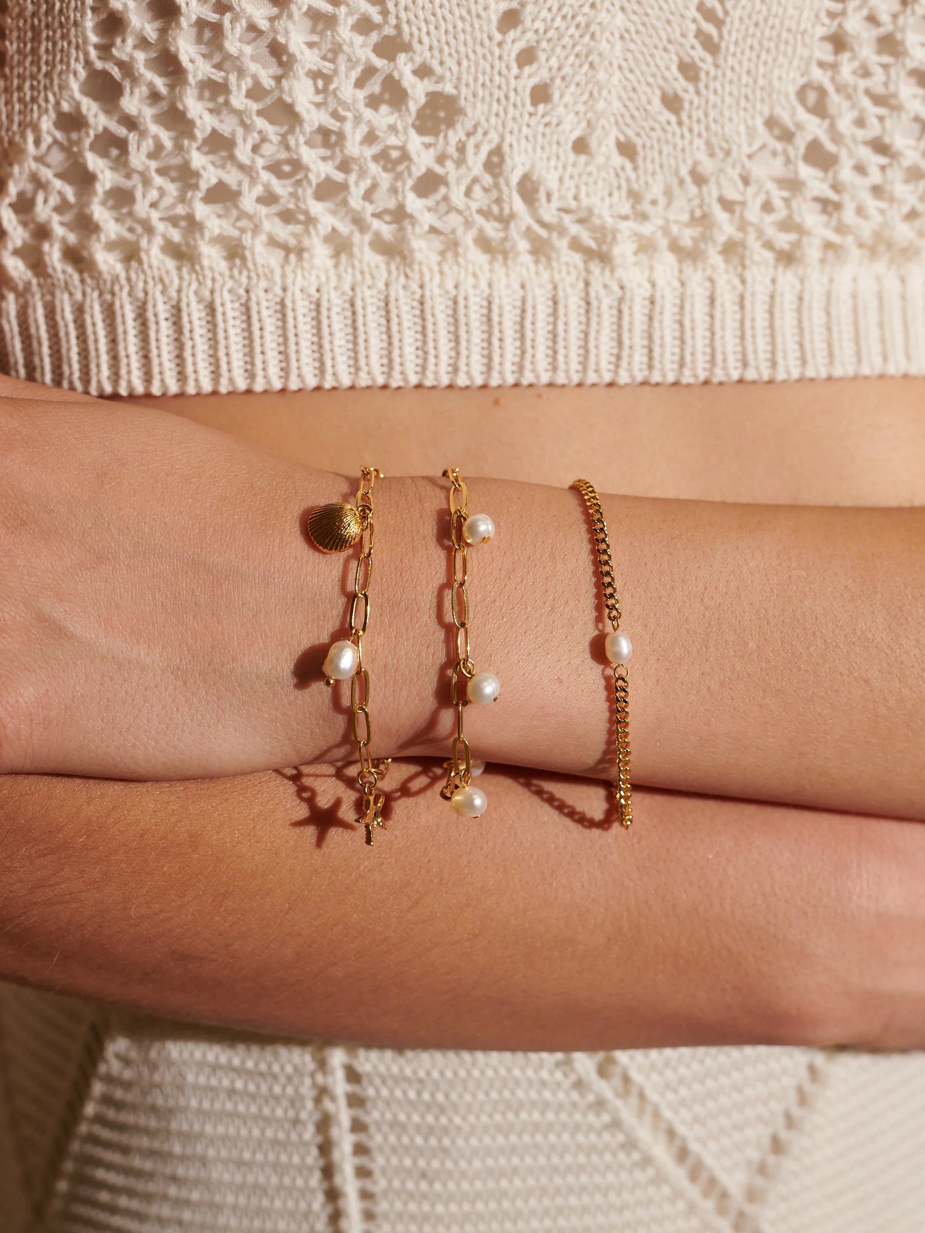 Rhoda Pearl Bracelet - Gold